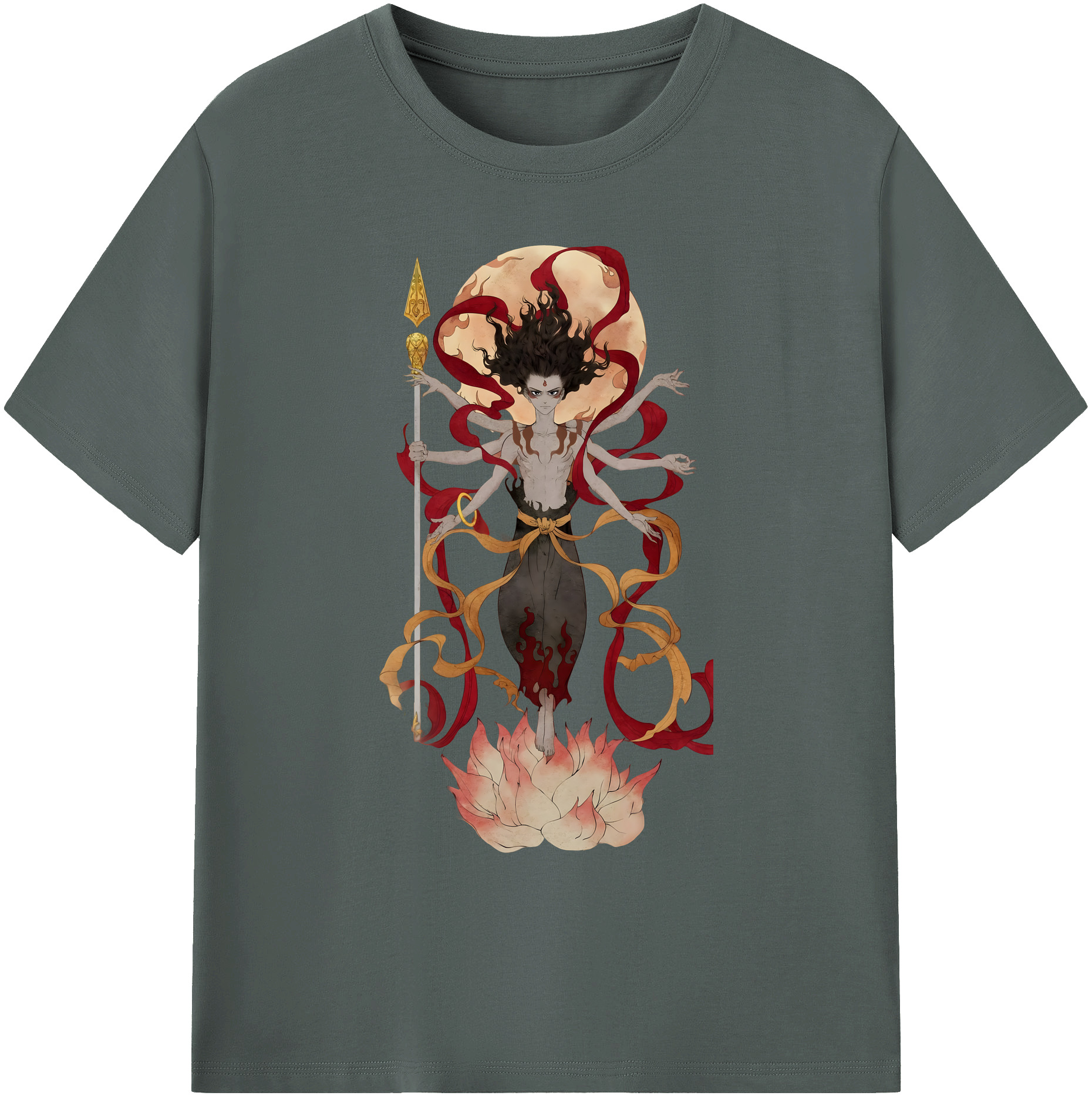 （画像用） Ne Zha 2 ナタ 魔童の大暴れ 綿100％ メンズ半袖Tシャツ｜肌触りやわらか＆通気性